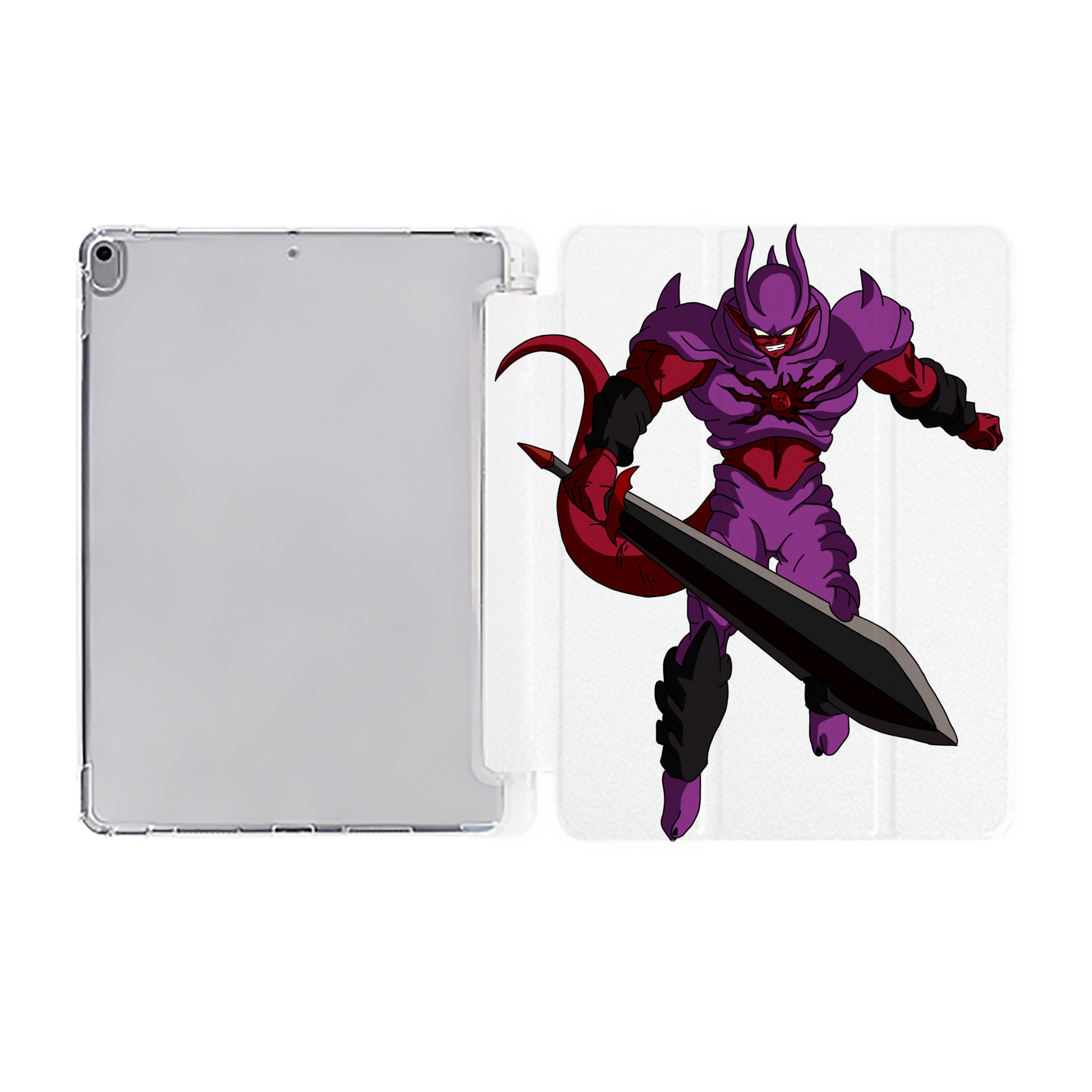 （画像用） ドラゴンボール ジャネンバ DRAGON BALL Janemba IPad ケース ペン収納付き 三つ折りスタンド PUレザー×シリコン 対応機種9.5/10.5/10.9インチ